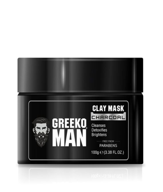 Greeko Man Clay Mask – CharcoalFor Healthy Glowing and Refreshed Skin